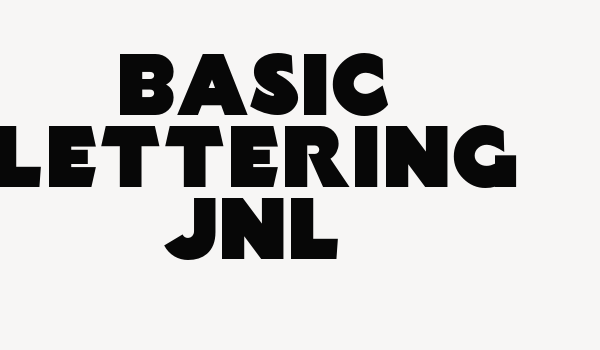 Basic Lettering JNL Font