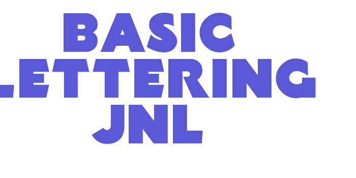 Basic Lettering JNL Font