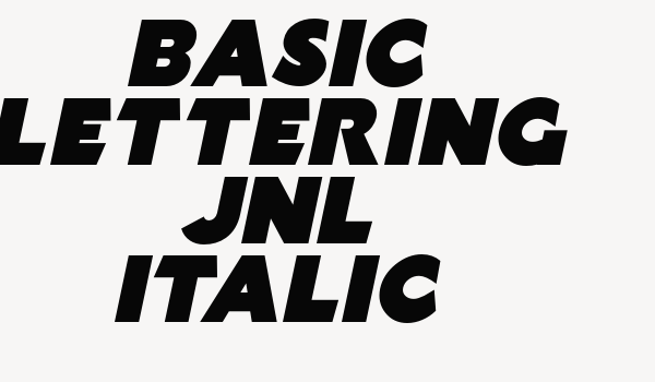 Basic Lettering JNL italic Font