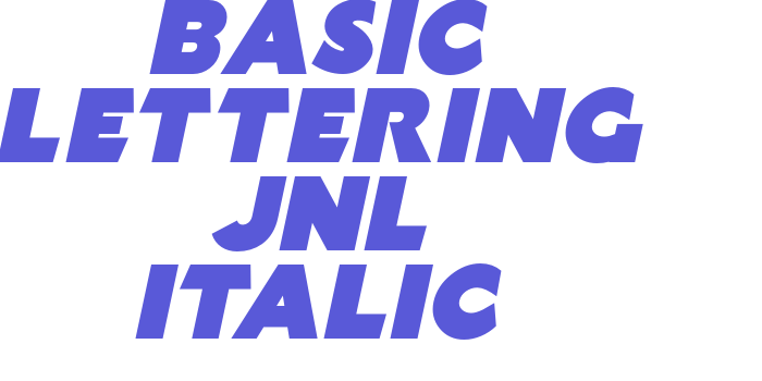 Basic Lettering JNL italic Font Download