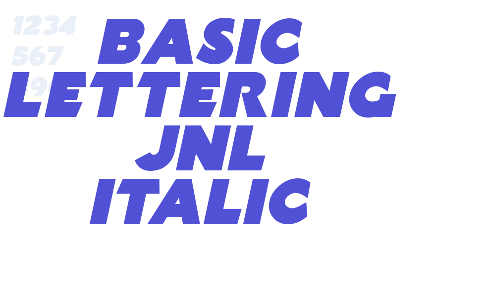 Basic Lettering JNL italic-font-download