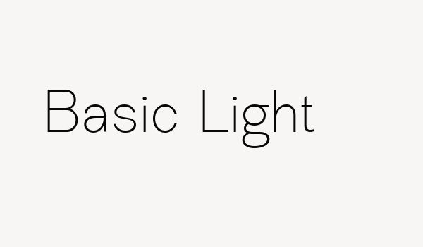 Basic Light Font