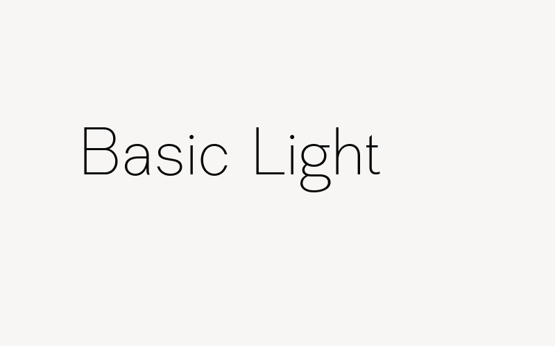 Basic Light Font