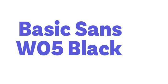 Basic Sans W05 Black Font Download