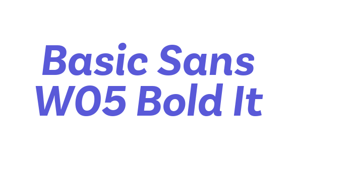 Basic Sans W05 Bold It Font Download