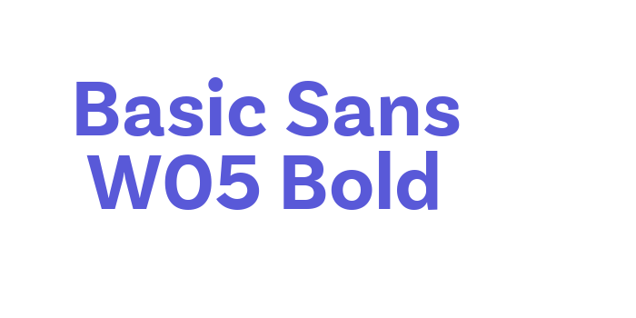 Basic Sans W05 Bold Font Download