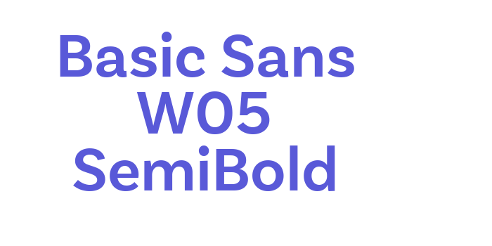 Basic Sans W05 SemiBold Font Download