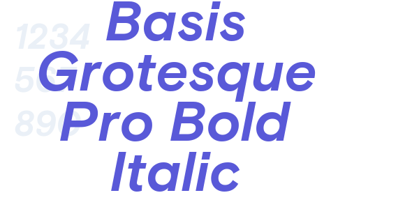 Basis Grotesque Pro Bold Italic font free