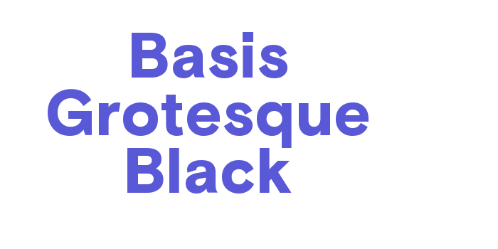 Basis Grotesque Black Font Download