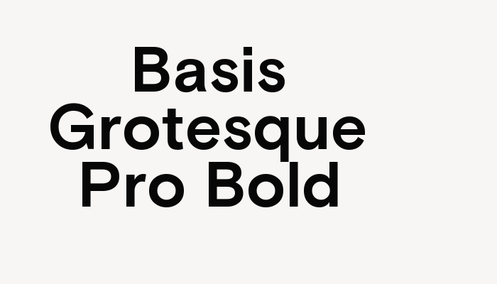 Basis Grotesque Pro Bold font download