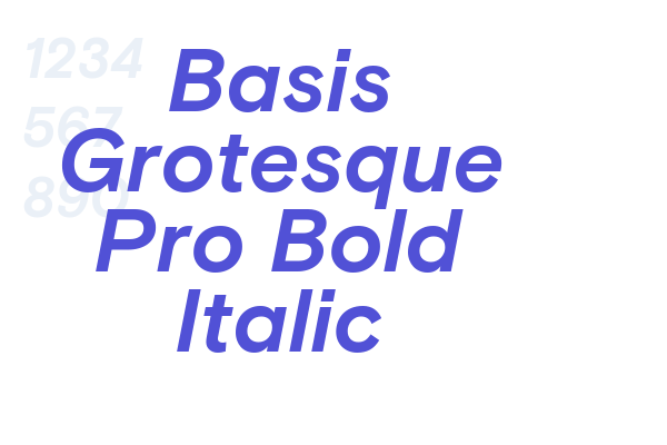 Basis Grotesque Pro Bold Italic