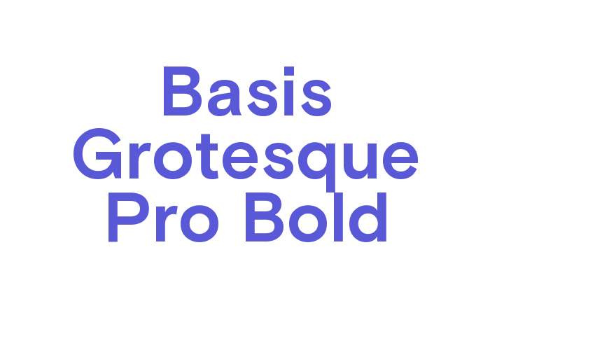 Basis Grotesque Pro Bold Font Download