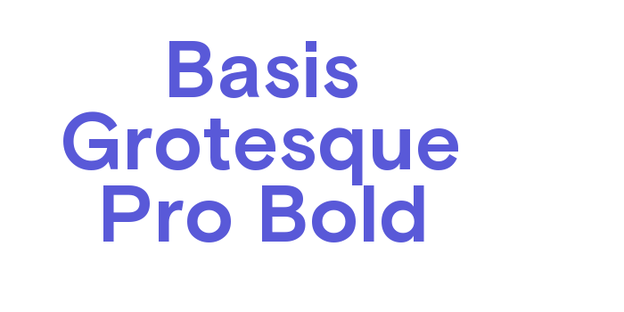 Basis Grotesque Pro Bold Font Download