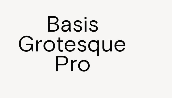 Basis Grotesque Pro font download