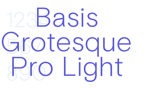 Basis Grotesque Pro Light Font