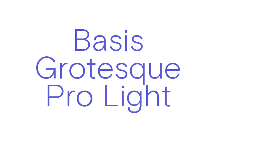 Basis Grotesque Pro Light Font Download