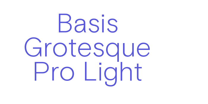 Basis Grotesque Pro Light Font Download