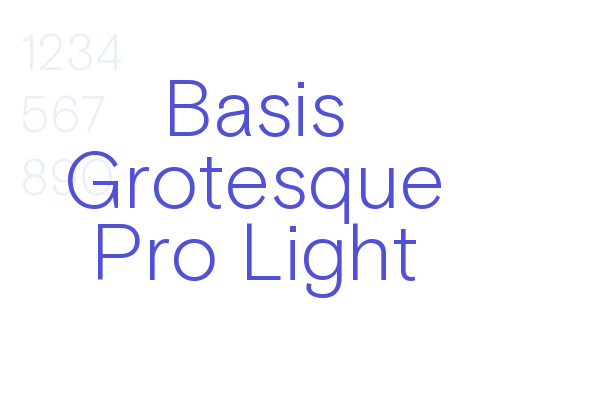 Basis Grotesque Pro Light