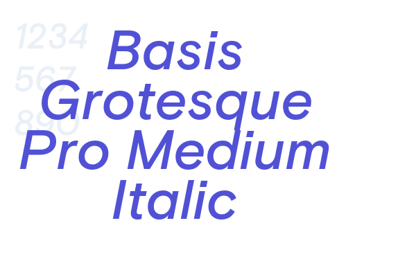 Basis Grotesque Pro Medium Italic