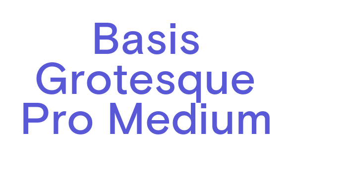 Basis Grotesque Pro Medium Font Download