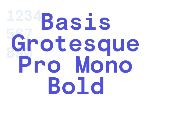 Basis Grotesque Pro Mono Bold