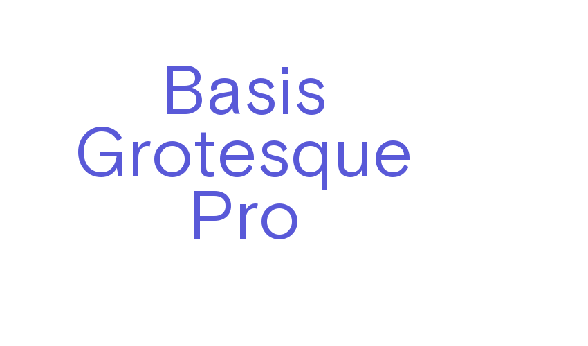 Basis Grotesque Pro Font Download