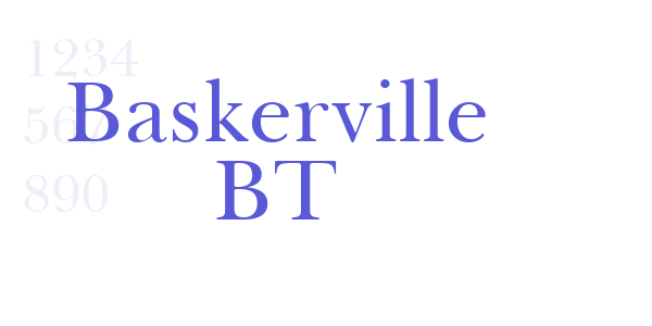 Baskerville BT font