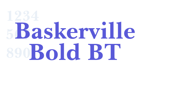 Baskerville Bold BT font