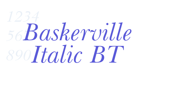 Baskerville Italic BT font