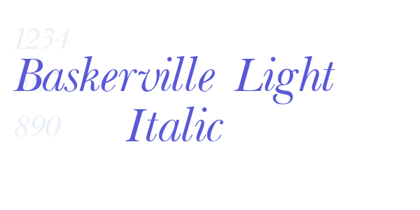 Baskerville Light Italic font