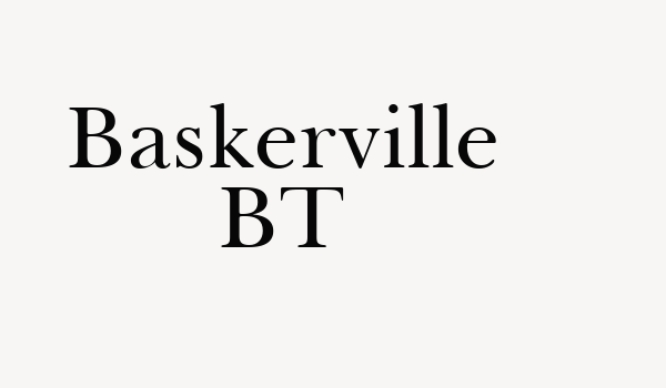 Baskerville BT Font