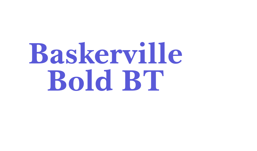 Baskerville Bold BT Font Download