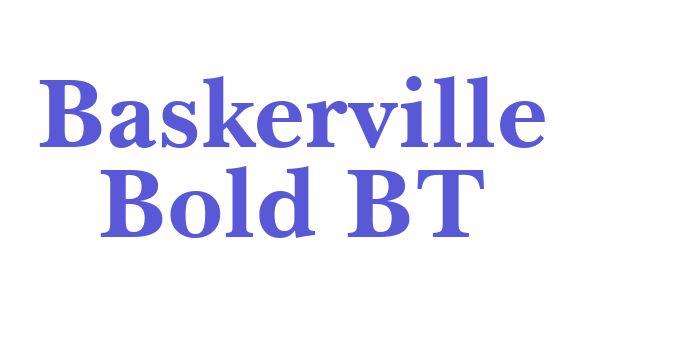 Baskerville Bold BT Font