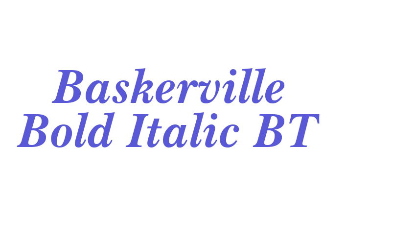 Baskerville Bold Italic BT Font Download