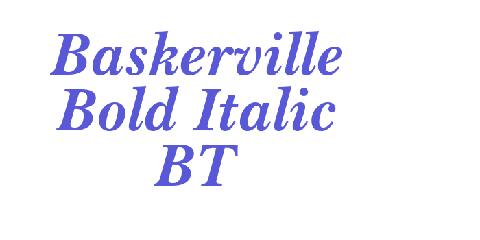 Baskerville Bold Italic BT Font Download