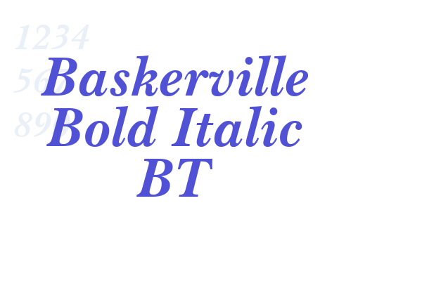 Baskerville Bold Italic BT