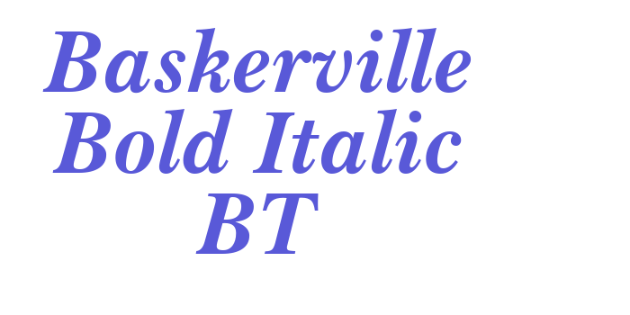 Baskerville Bold Italic BT Font