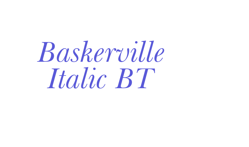 Baskerville Italic BT Font Download