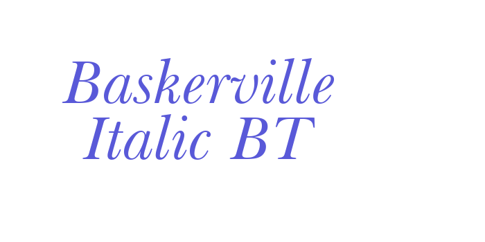 Baskerville Italic BT Font Download