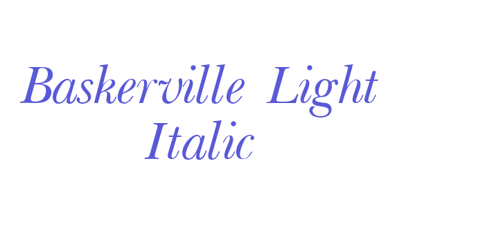 Baskerville Light Italic Font Download