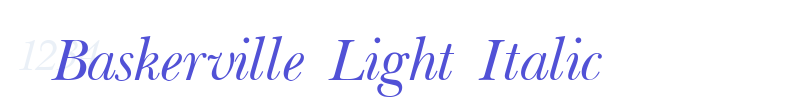 Baskerville Light Italic-font