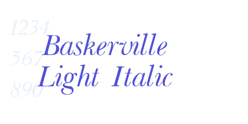 Baskerville Light Italic