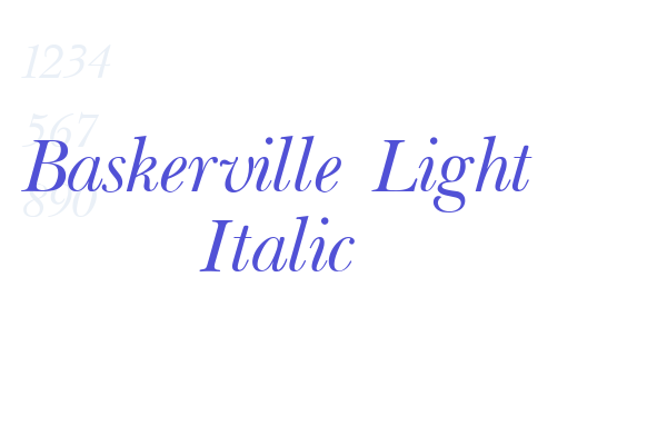 Baskerville Light Italic