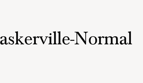 Baskerville-Normal Font