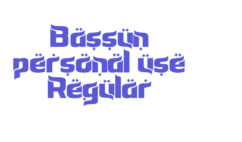 Bassun personal use Regular Font Download