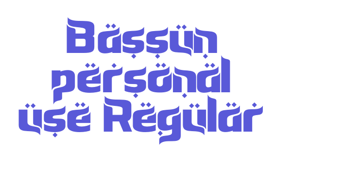 Bassun personal use Regular Font Download