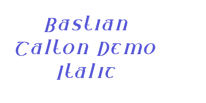 Bastian Calton Demo Italic Font Download