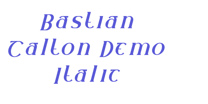 Bastian Calton Demo Italic Font