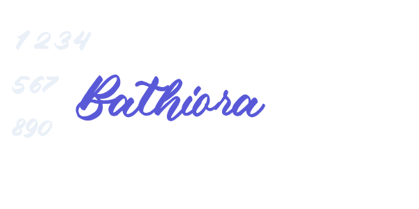 Bathiora font free