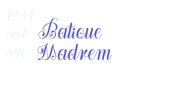 Batique Madrem font free